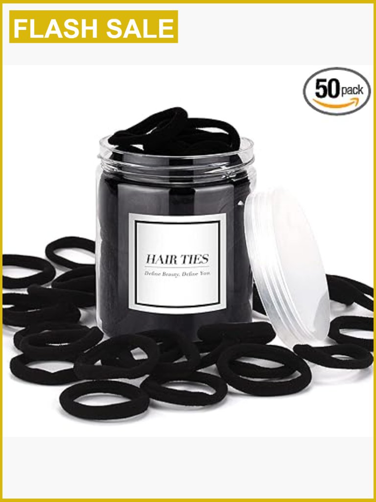 50 Seamless Cotton Hair Ties For Thick Curly Hair No Damage